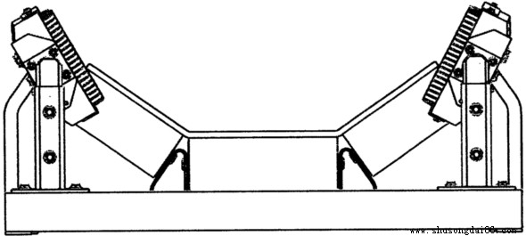 輸送帶自動(dòng)糾偏的托輥組結(jié)構(gòu)