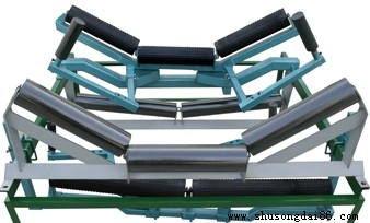 橡膠輸送帶糾偏托輥實(shí)物示意圖